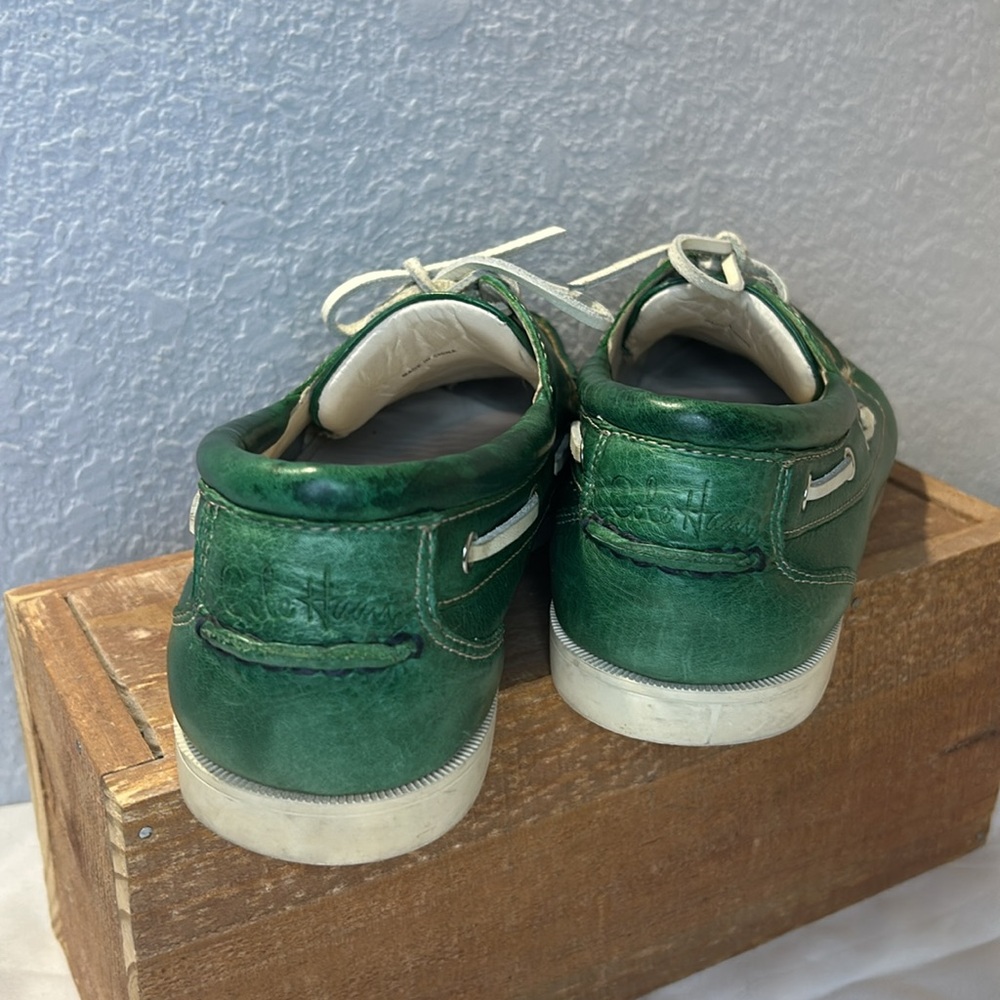 Cole Haan green leather boat shoes - Picture 5 of 8
